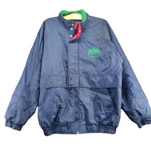 Avon Wear & Tear Men's Ford Full Zip Windbreaker Jacket Blue Medium Vintage